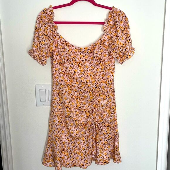 City studios Juniors Floral Print Ruched Bustier Dress size Medium Balletcore - Picture 4 of 8